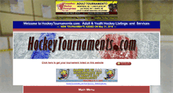 Desktop Screenshot of hockeytournaments.com