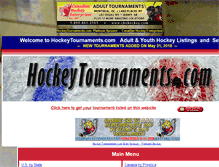 Tablet Screenshot of hockeytournaments.com